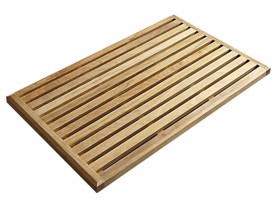 Premium Acacia Wood Slatted Bath Mat - Durable & Eco-Friendly Bathroom Essential